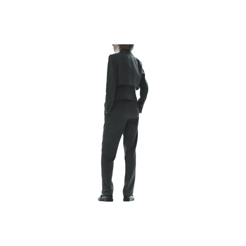 ZARA Suit Trouser Women's Coal Gray-5