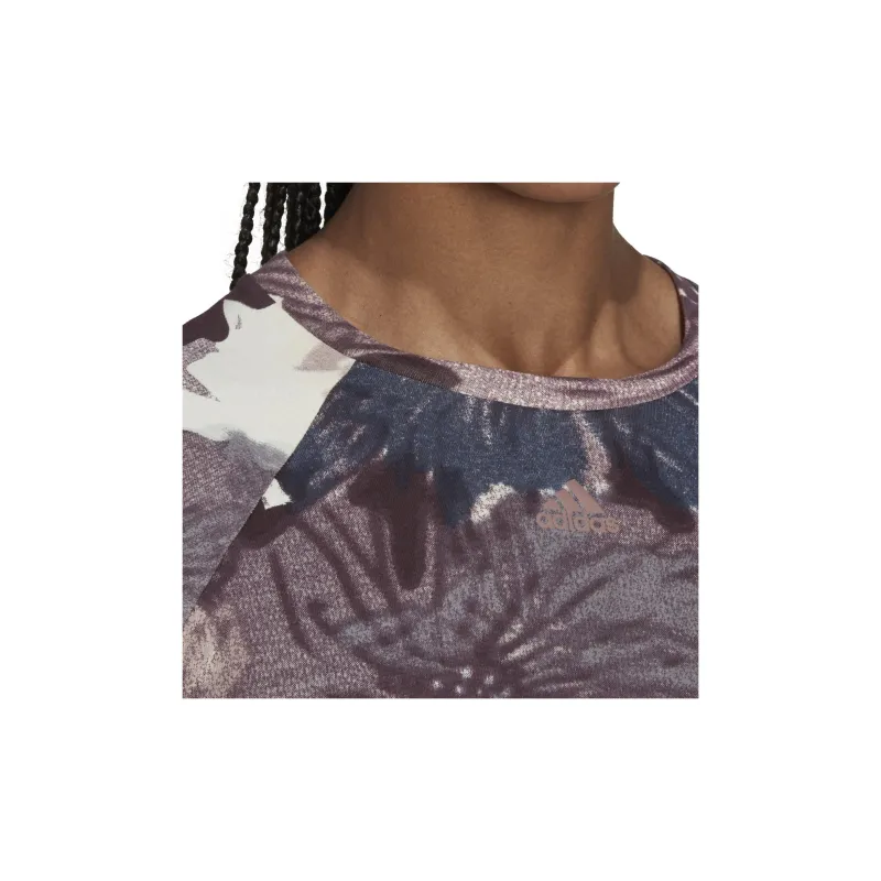 Adidas ALLOVER PRINT T Shirts Women's Purple-5