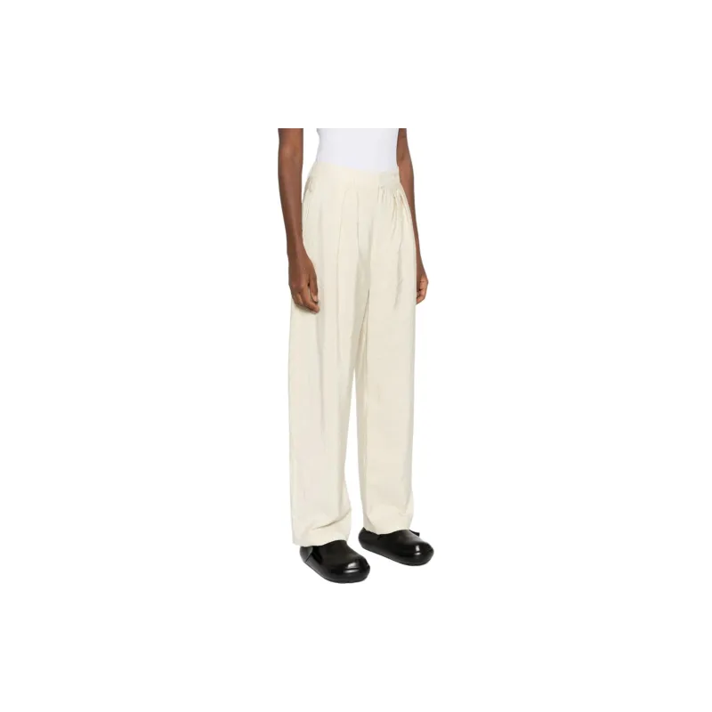 Lemaire Pleated Silk blend Straight leg Trousers-3