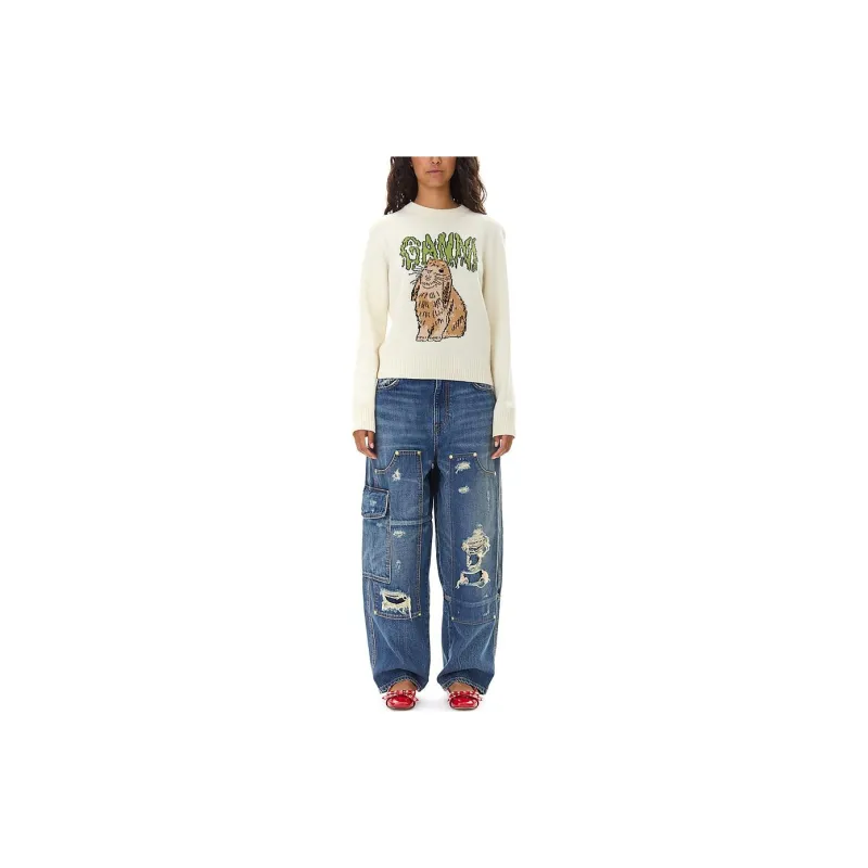 GANNI FW24 Sweater Women's White Heron-1