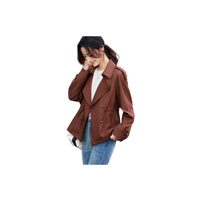 Mo Han Yi Mei Trench Coat Women's Brick Red-2