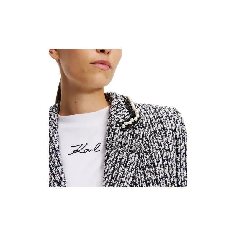 KARL LAGERFELD / Karl Lagerfeld Jeans Embellished Tweed Jacket-3