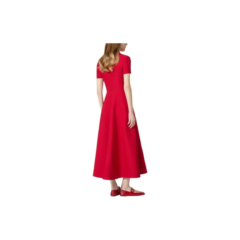 Valentino Short-Sleeved Dresses Women's Red-2