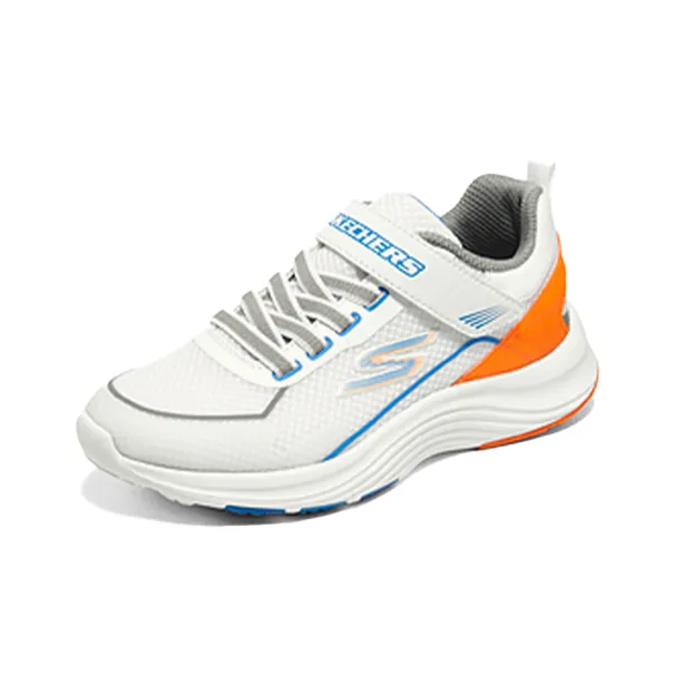 Skechers Wear Resistant Low Top Kids' Running Shoes White Orange Teenagers-2