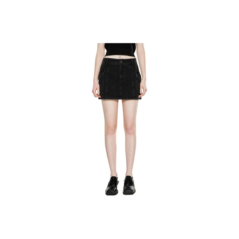 COVERINS Denim Shorts Women's Dark Gray-1