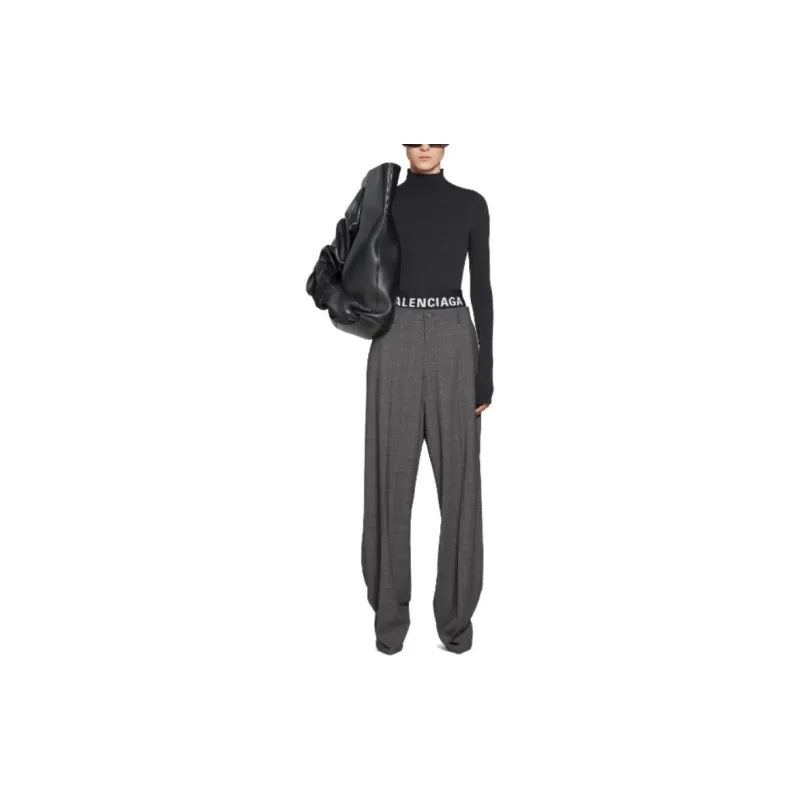 Balenciaga Knife Tailored Heeled Pants 'Grey'-2