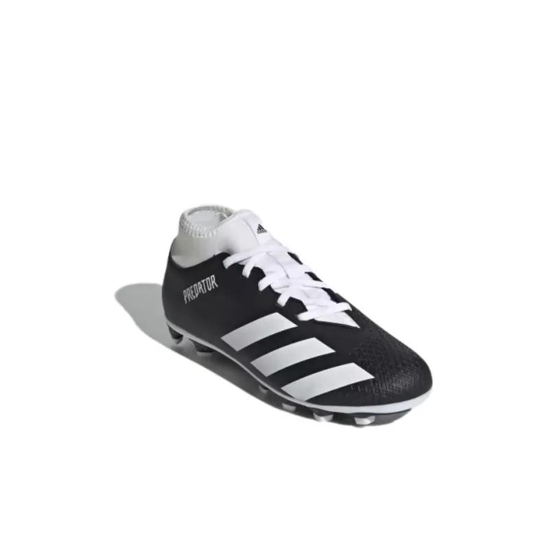Adidas Predator 20.4 Cushioning Wear-Resistant Low-Top Kids' Soccer Shoes Black White Kids'-2