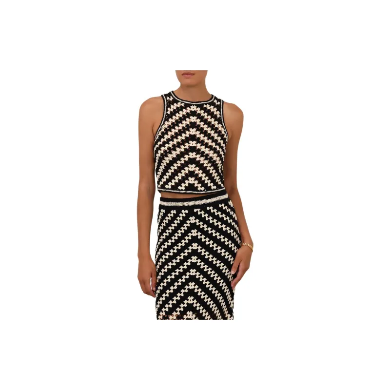 Zimmermann Halliday Crochet Knitted Tank Top-1