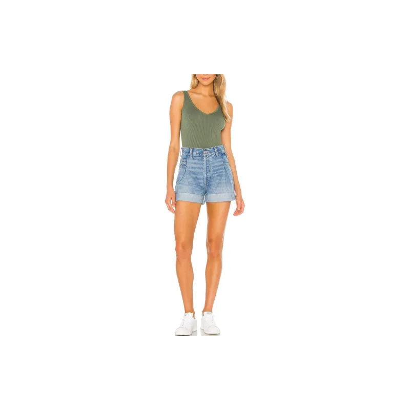 FREE PEOPLE Tank Tops Women's Yellow Green-1