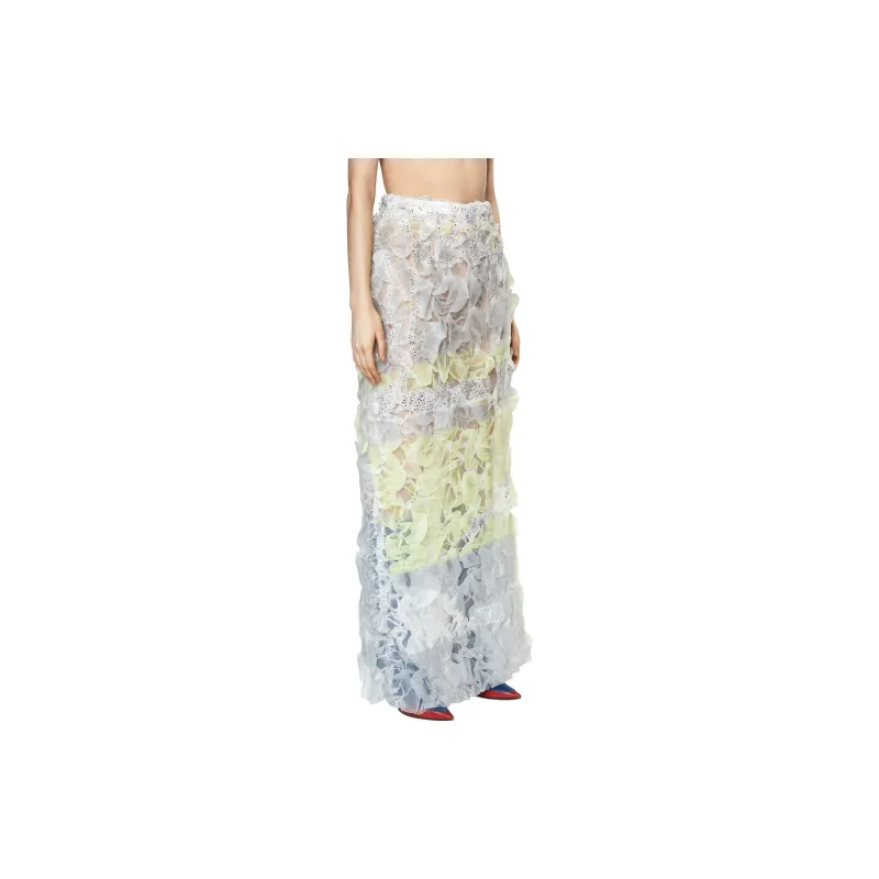 DIESEL Casual Long Skirts Women's White-4