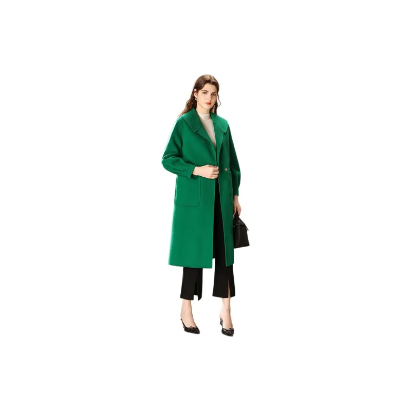 FENHONGMALI Coats Women's Green-1