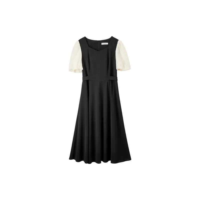 SENTUBILA Short Sleeved Dresses Women's Black-7