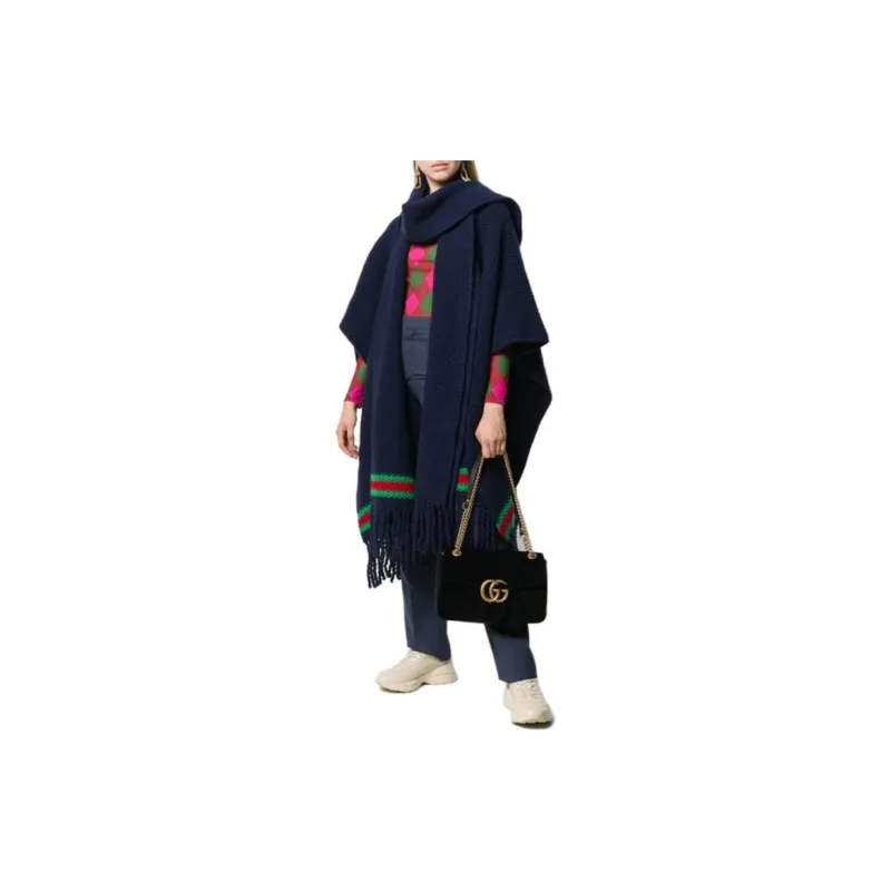 GUCCI Cloaks Women's Navy Blue-3