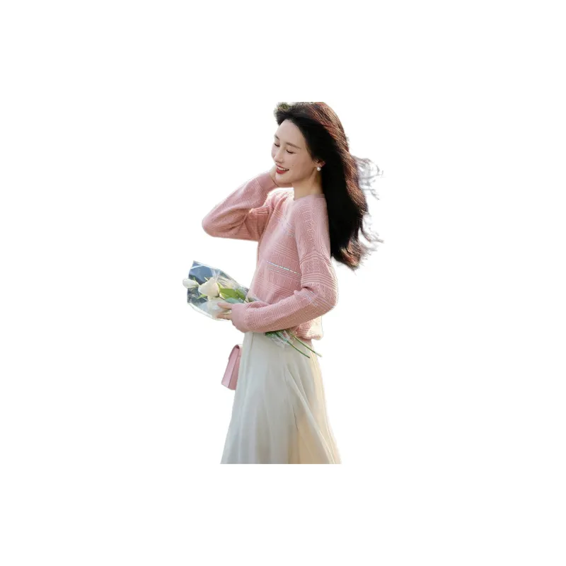 【dme】 Sweater Women's Leather Pink-2