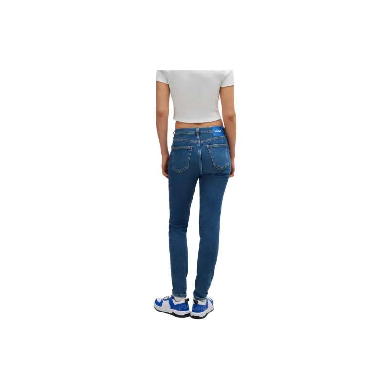 HUGO BOSS Skinny-Fit Jeans In Medium-Blue Stretch Denim Jeans Women's Blue-3
