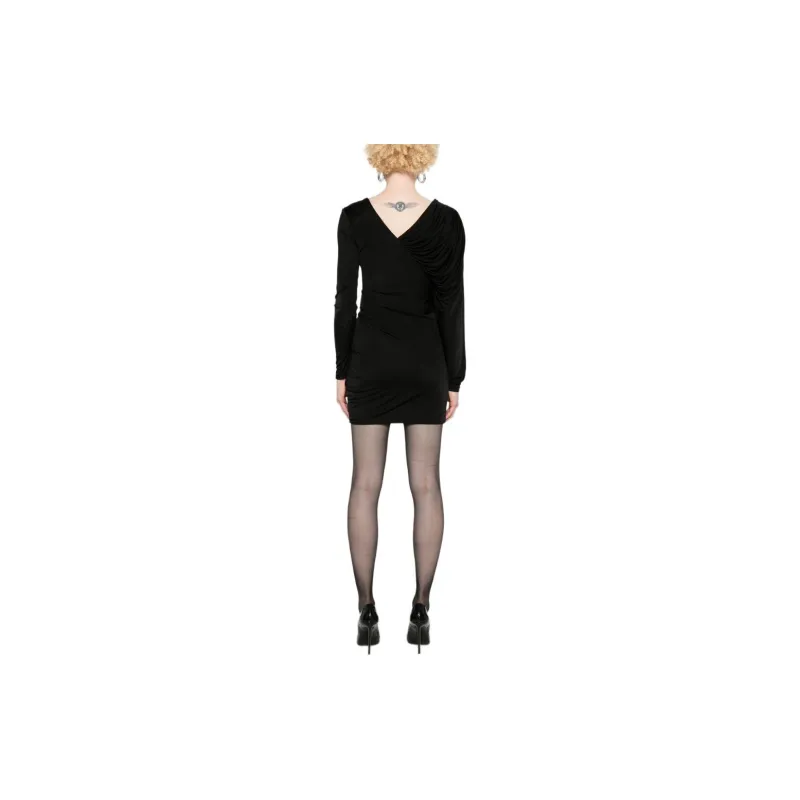 SAINT LAURENT Draped Mini Dress-3
