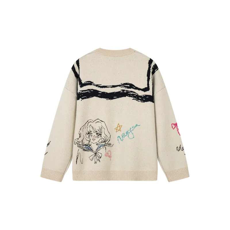 UOOYAA Sweaters Women's Ecru-1