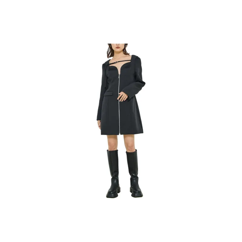 UNITED TOKYO Long Sleeved Dresses Women's Black-1