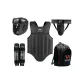 Black (Chest Protection+Helmet+Calf Guard+Groin Protector+Protective Gear Bag)