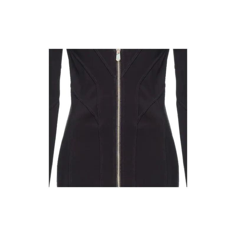PINKO V neck Zip up Dress-3