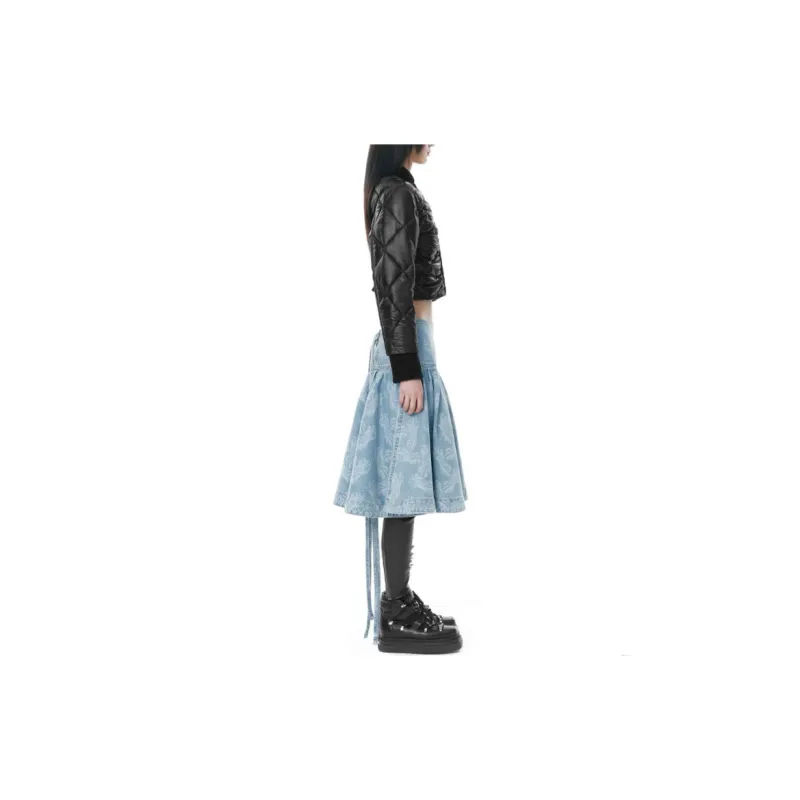 WE11DONE Casual Short Skirts Women's Blue-3