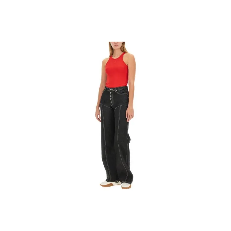 Marine Serre Tank Tops Women's Red-2