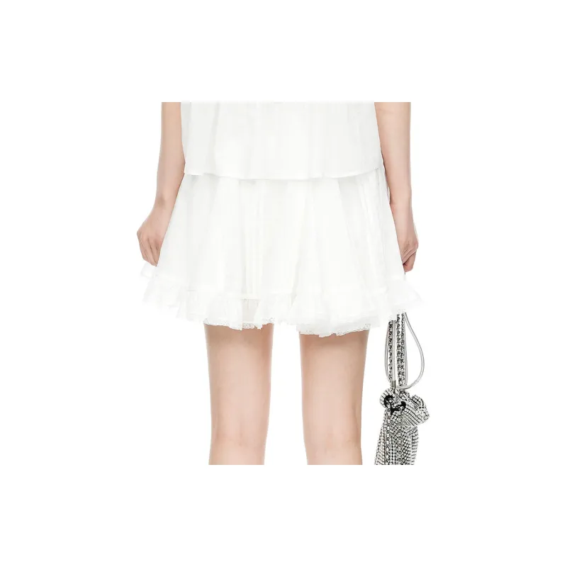 D'zzit Casual Short Skirts Women's White-4