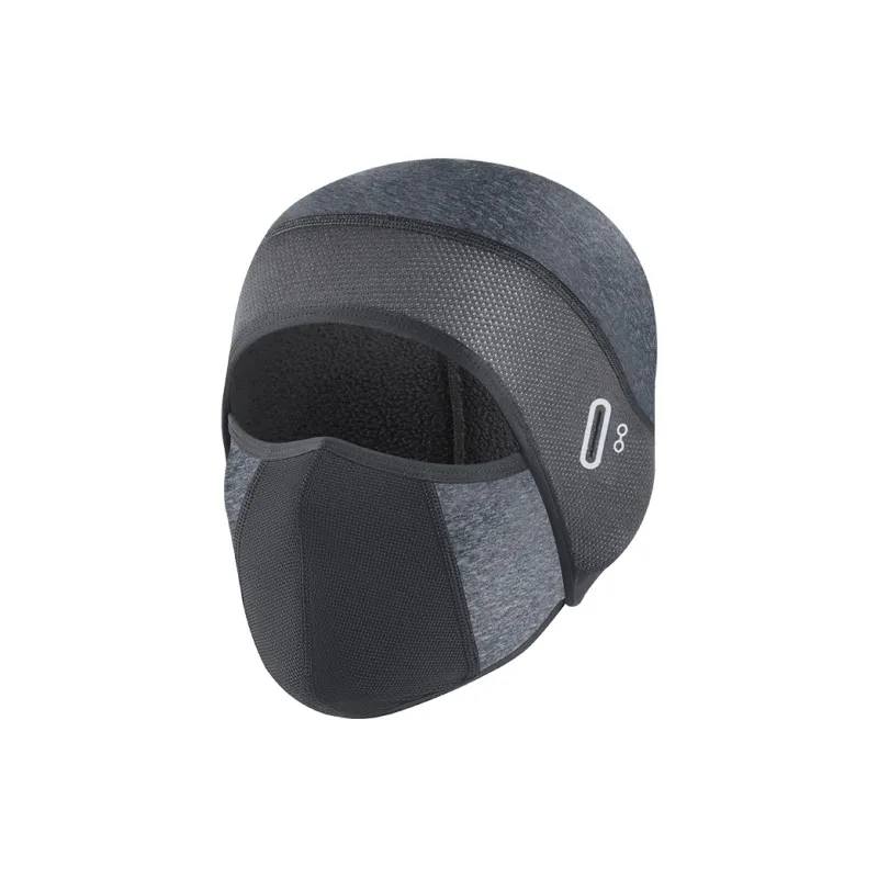 TANLU Riding Equipment Pullover Face Masks Outdoor Unisex Polyester O Grain Velvet 30*52CM Black Dark Gray-5