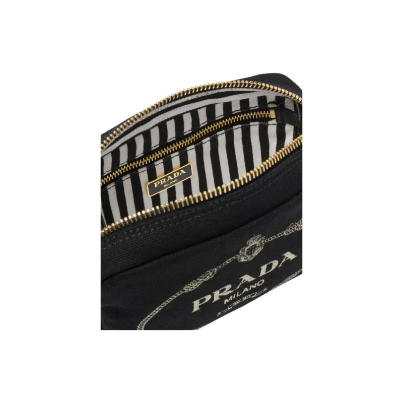 PRADA Canvas Bag, Makeup Bag, Toiletry Bag Unisex Black-5
