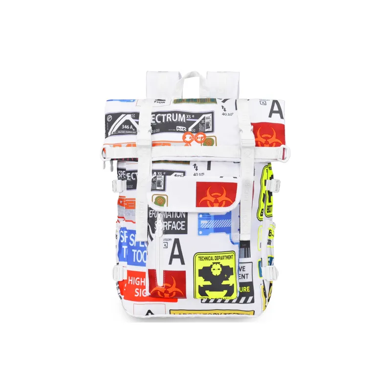 8atheist Polyester Backpack Unisex White-0