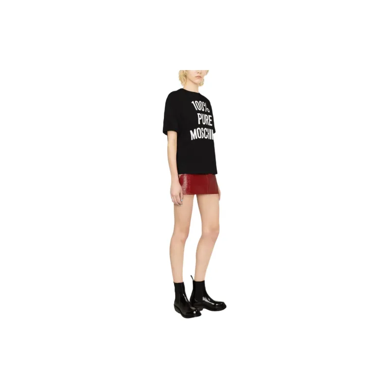 MOSCHINO Slogan print T shirt-2