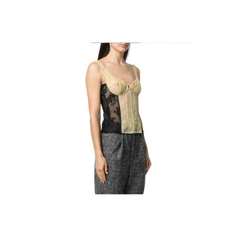 NATASHA ZINKO Lace Panelled Corset Top-1