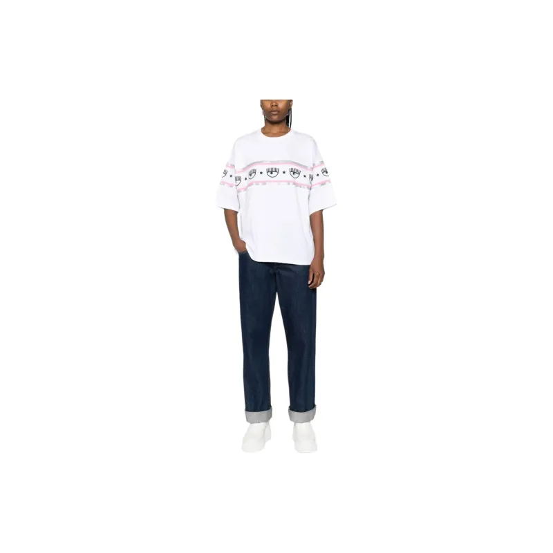 CHIARA FERRAGNI Eyelike Logo-tape T-shirt-1
