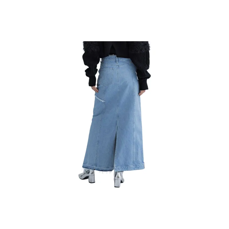 UNITED TOKYO Denim Long Skirts Women's Blue-2