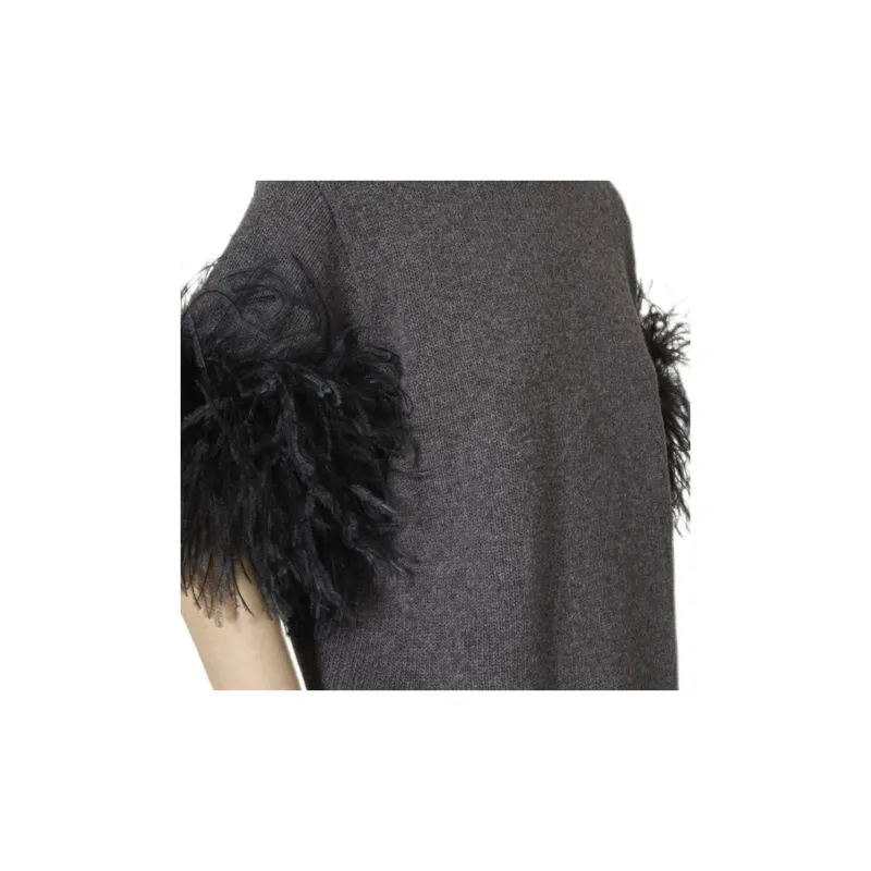 Valentino Feather-Trim Crewneck Jumper-5
