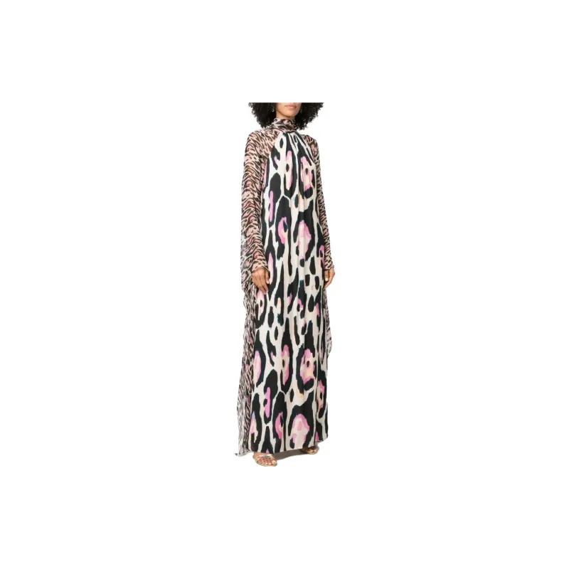 Roberto Cavalli Leopard-print Kaftan Dress-1