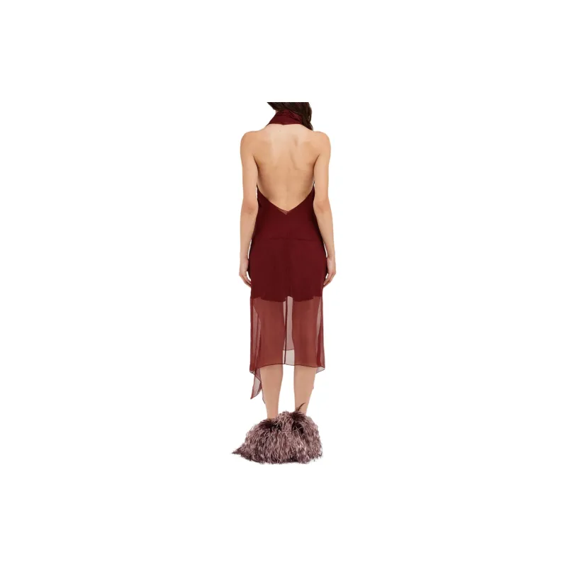 Ferragamo Halterneck Low Back Dress-2