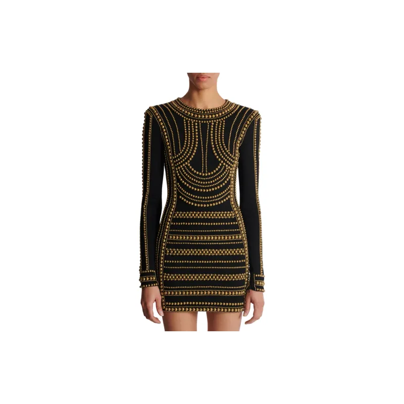 BALMAIN Bead embroidered Dress-4