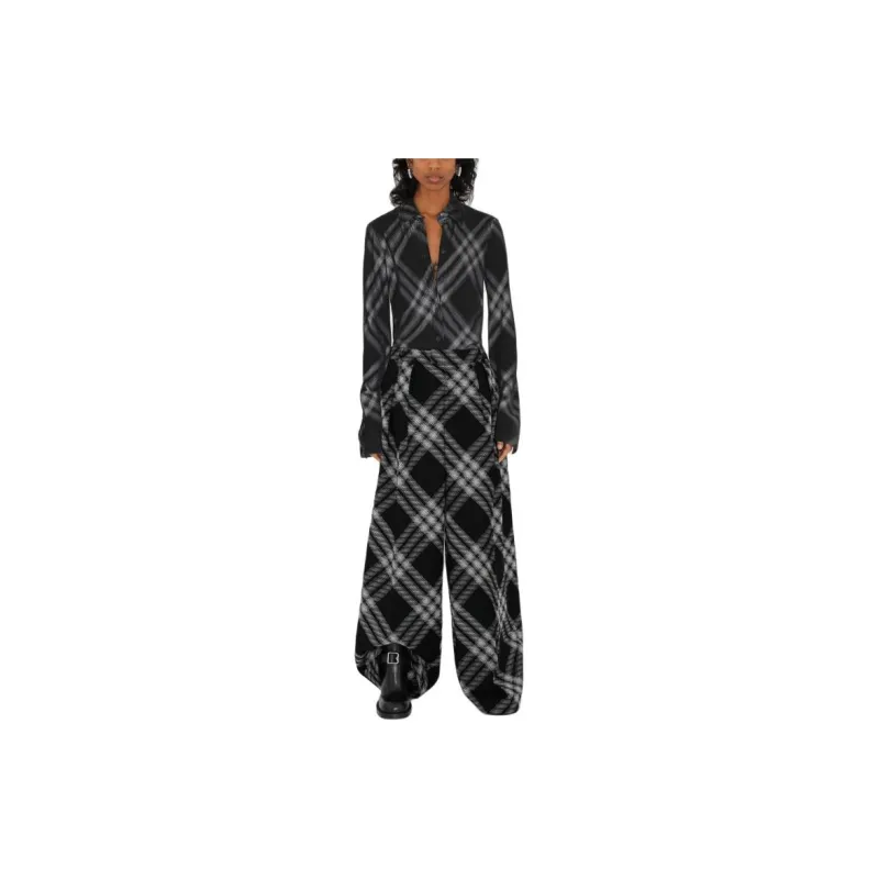 Burberry Vintage Check Wide Leg Trousers-2