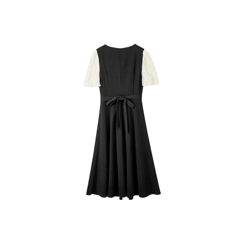 SENTUBILA Short Sleeved Dresses Women's Black-6