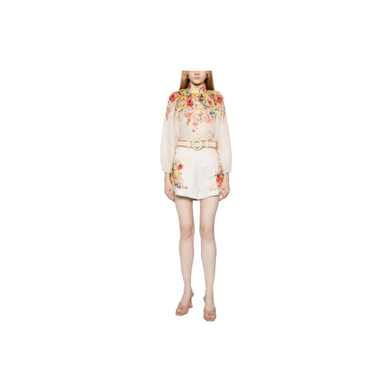 Zimmermann Alight Floral-print Linen Blouse-1