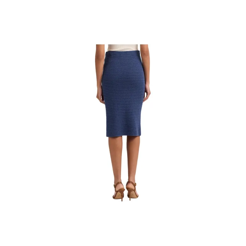 Polo Ralph Lauren SS24 Casual Long Skirt Women's Dark Indigo-1