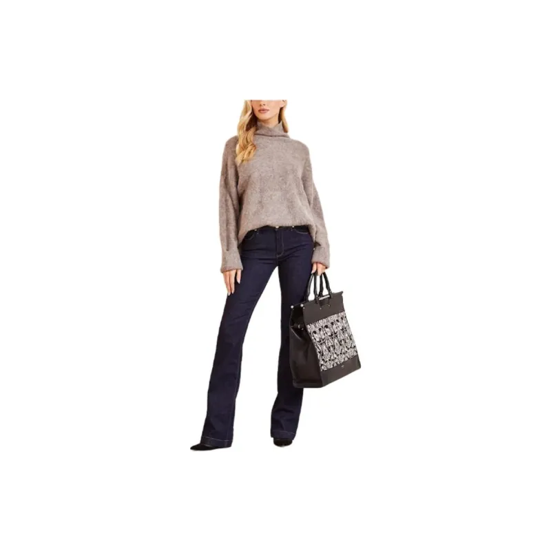GUESS Marciano High Neck Sweater Sweater Women's Light Brown-1