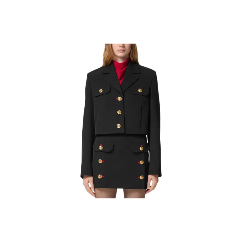 VERSACE Button Up Cropped Blazer-2