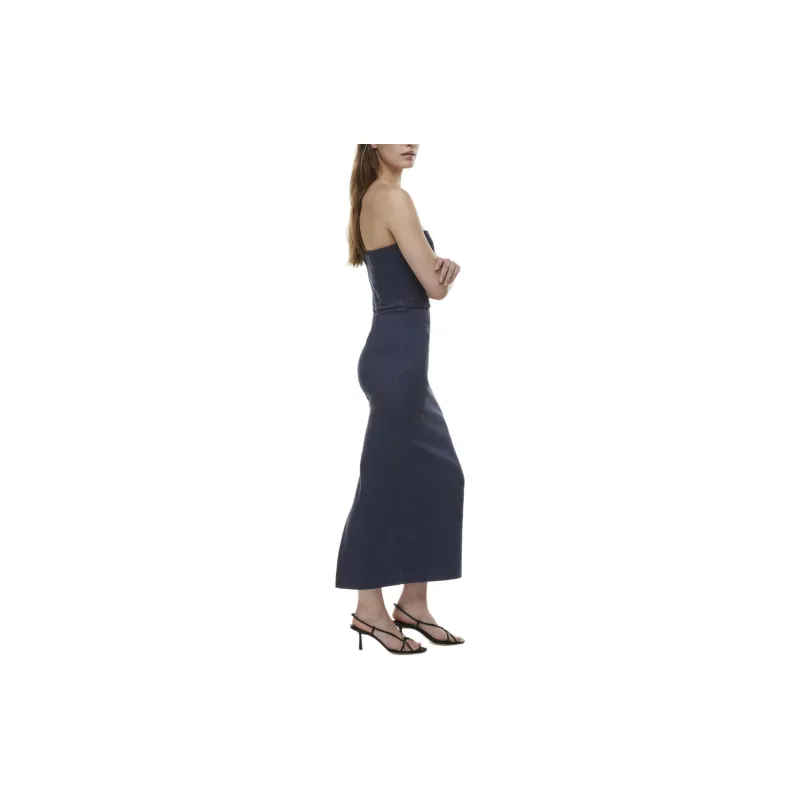 ARITZIA Denim Forum The '90s Tube Maxi Denim Dress Sleeveless Dress Women's Under Pressure/Dark Indigo-2