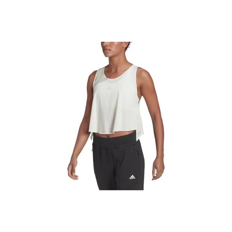Adidas Sleeveless Sports Shirts Women's White-2