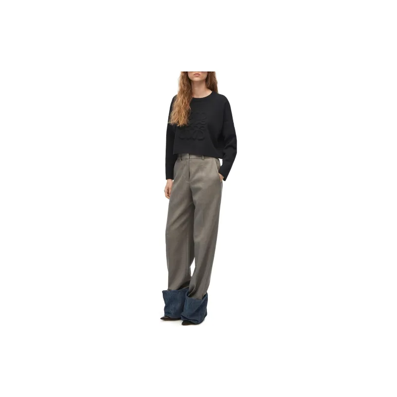 LOEWE Anagram motif Cropped Jumper-1