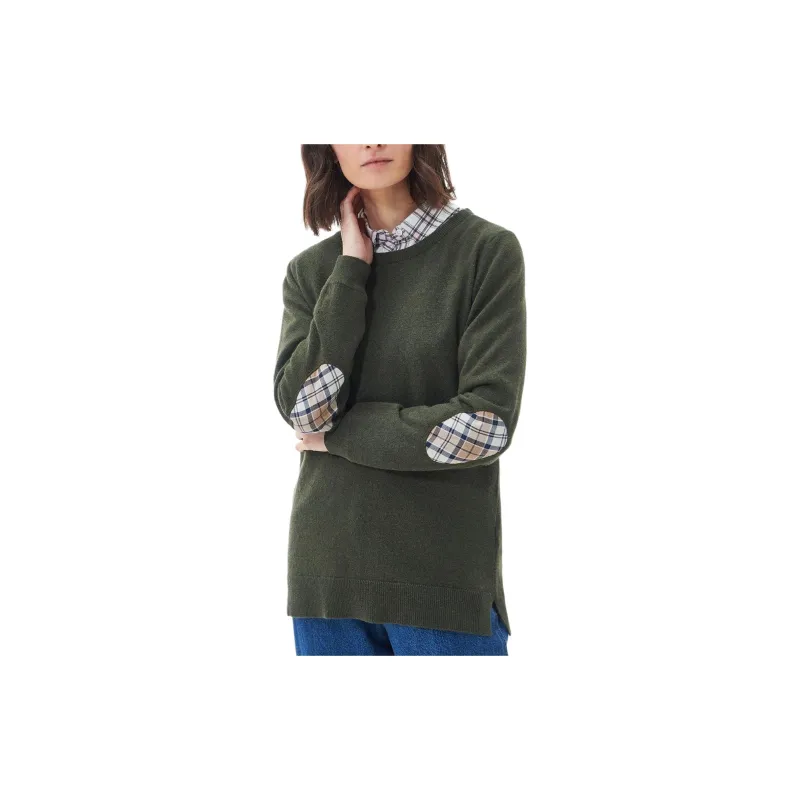BARBOUR Pendle Crew Knit Sweatshirt Sweatshirt Women's Olive Green-2