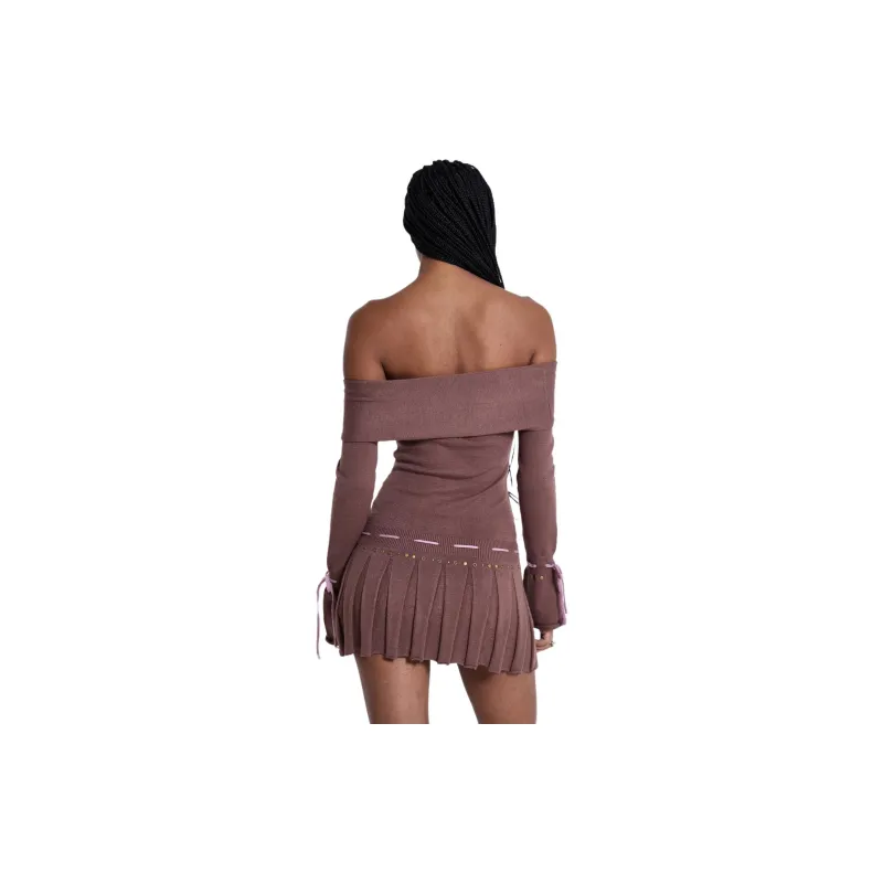 Jaded London Fatale Collection Long-Sleeved Dresses Women's Brown-2
