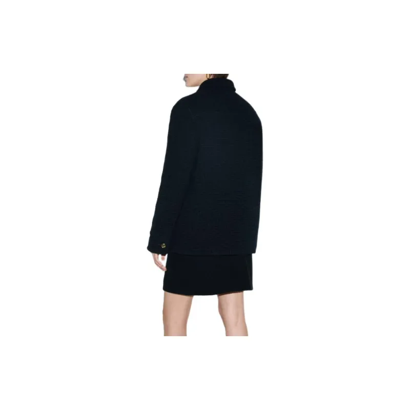 GUCCI Checked Boucle Wool Coat 'Night Sky'-2